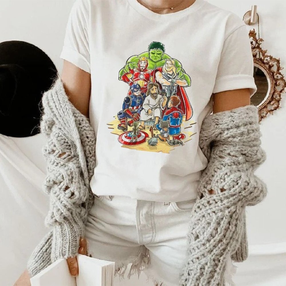 Jesus Superheroes  T Shirt